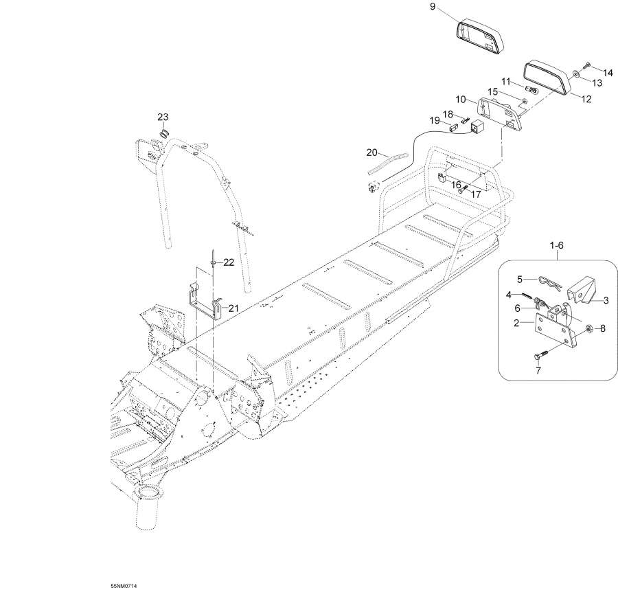 Snowmobiles lynx  - Frame And Components /   Components