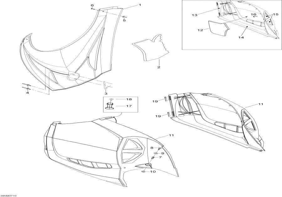 Snow mobile Lynx  - Hood