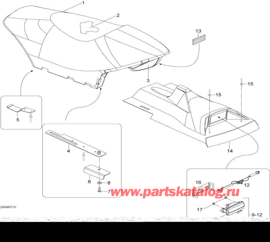 Snowmobile lynx  - Seat / 