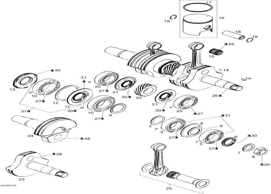    - Crankshaft And Pistons -   