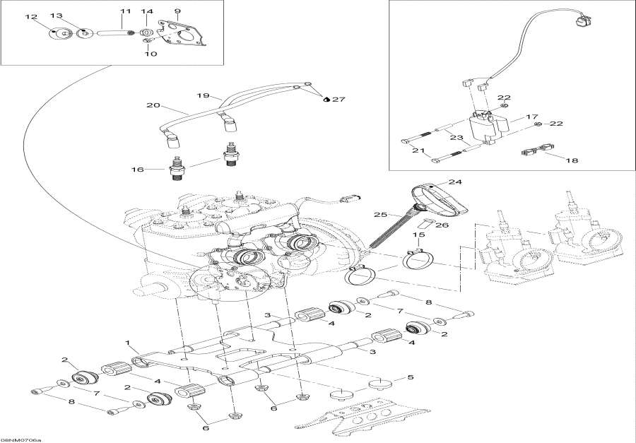 Snowmobile   - Engine And Engine Support -    Sport