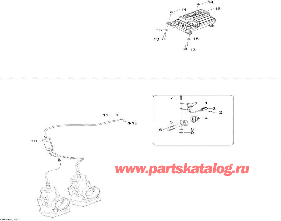 Snowmobile   - Throttle Handle -  Handle