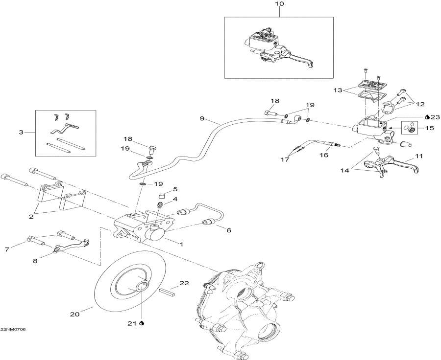 Snowmobiles   - Hydraulic Brake - Hydraulic 