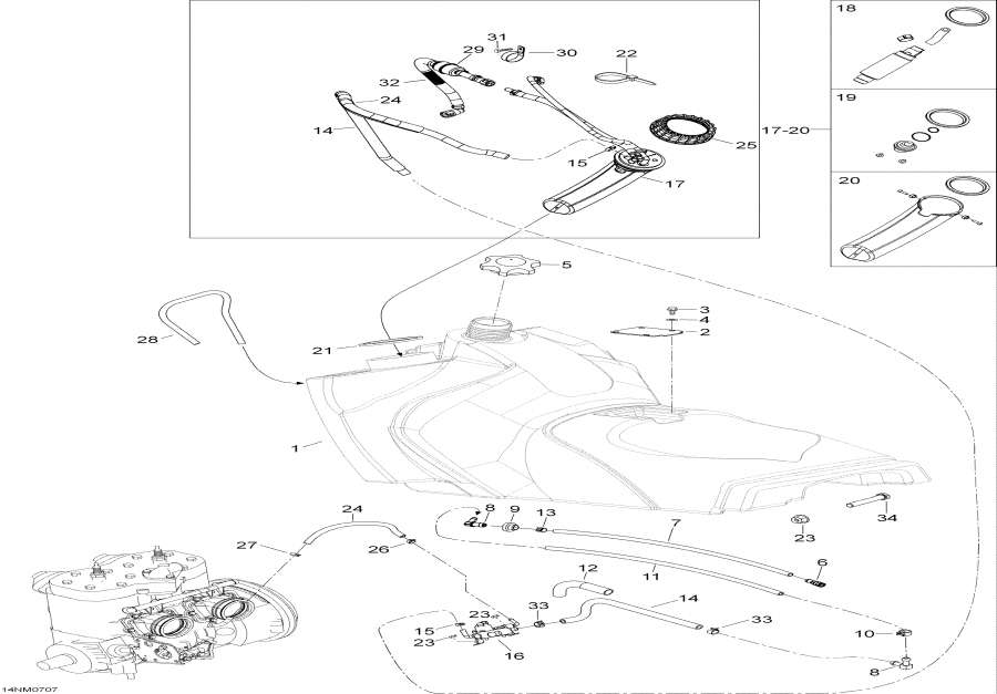 Snowmobiles Lynx  - Fuel System /  