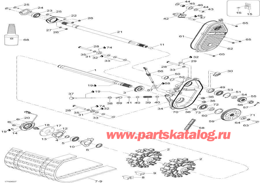 Snow mobile Lynx  - Drive Axle � Track,Drive Axle And Track