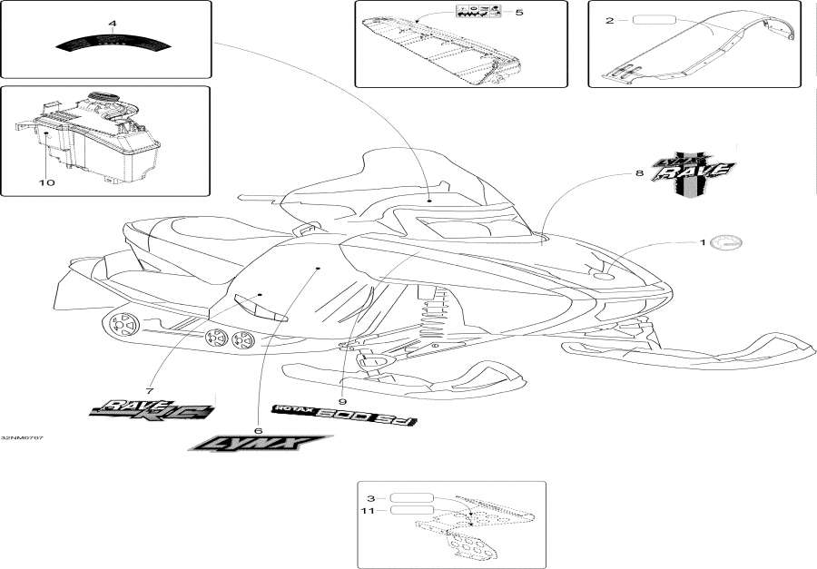 Snowmobiles   -  / Decals