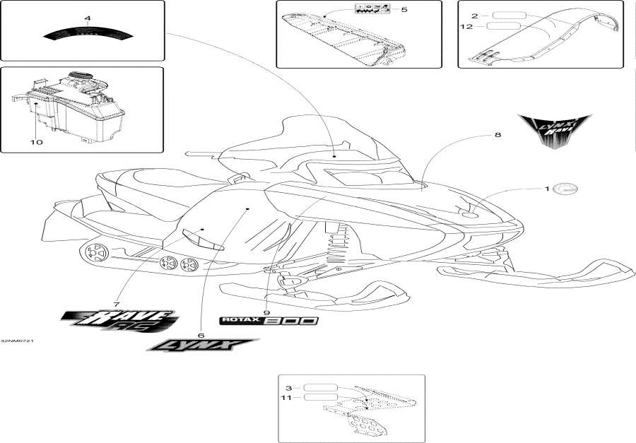 Snowmobile Lynx  - Decals