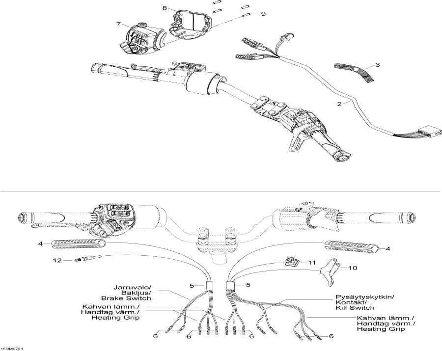 Snowmobile lynx  - Steering Harness