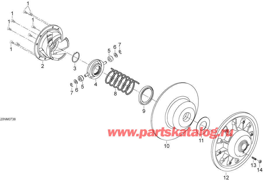 Snowmobiles lynx  - Driven Pulley