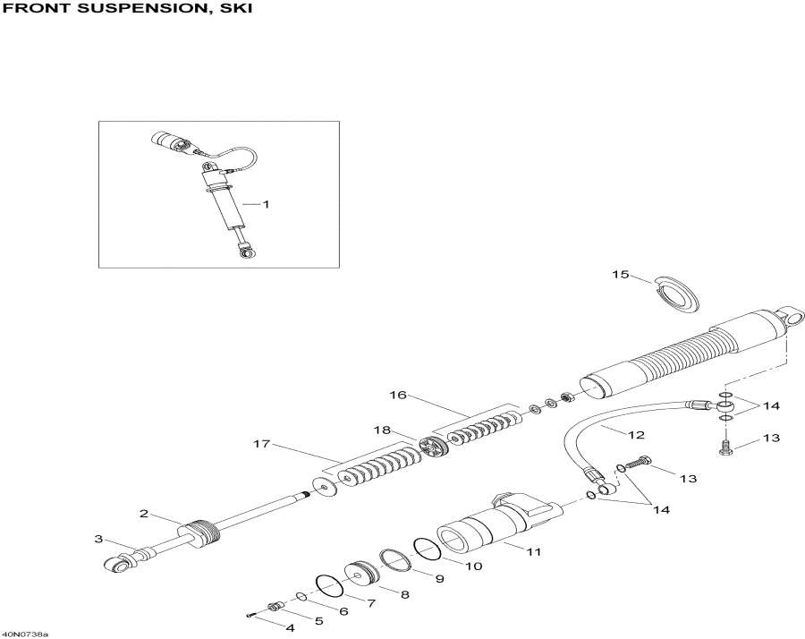 Snow mobile lynx  - Take Apart Shock, Ski / Take Apart Shock, Ski
