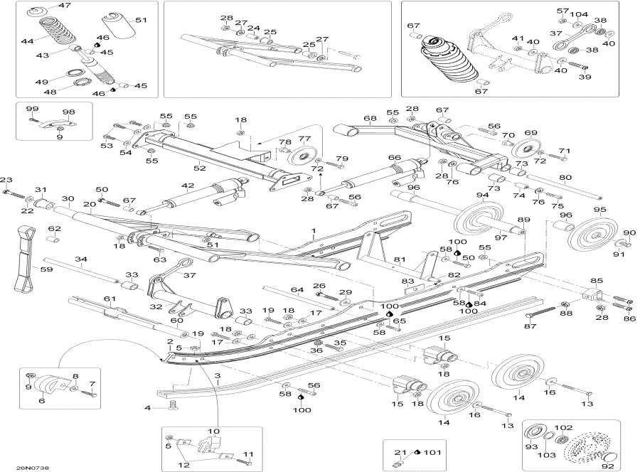 Snow mobile   -   - Rear Suspension