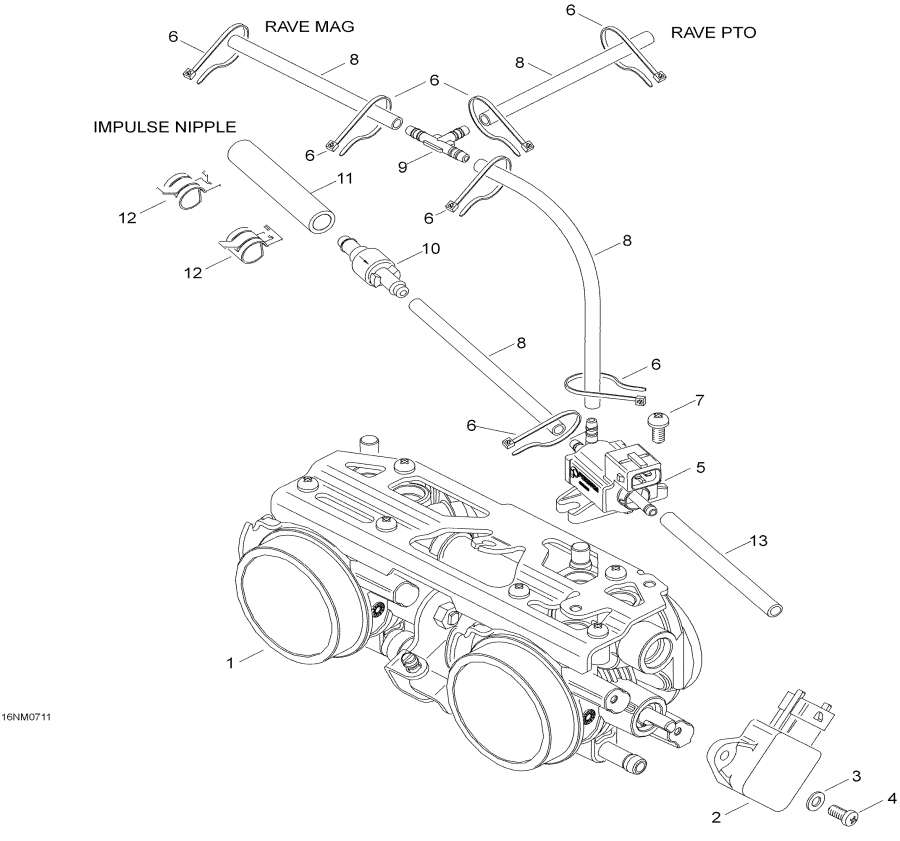 Snowmobiles Lynx  - Throttle Body -  