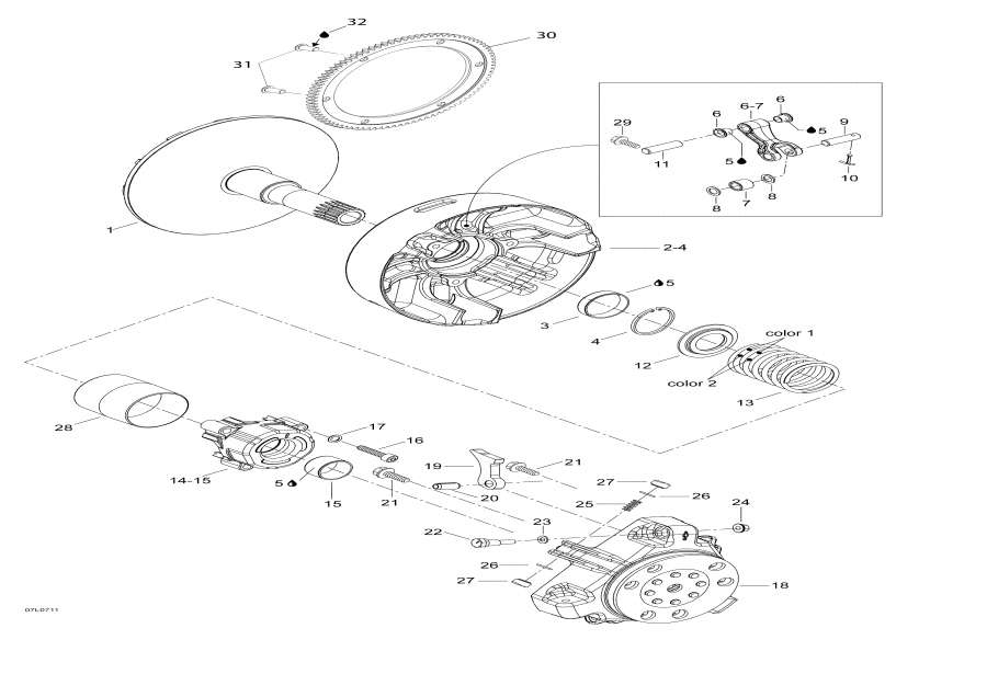Snow mobile   - Drive Pulley -  