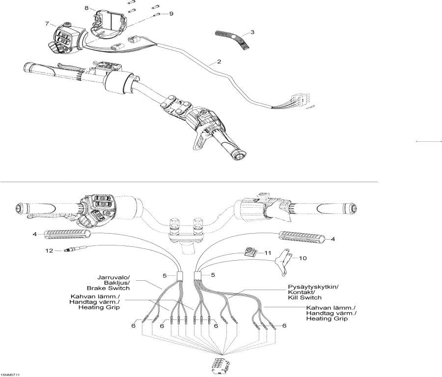 Snowmobile   - Steering Harness