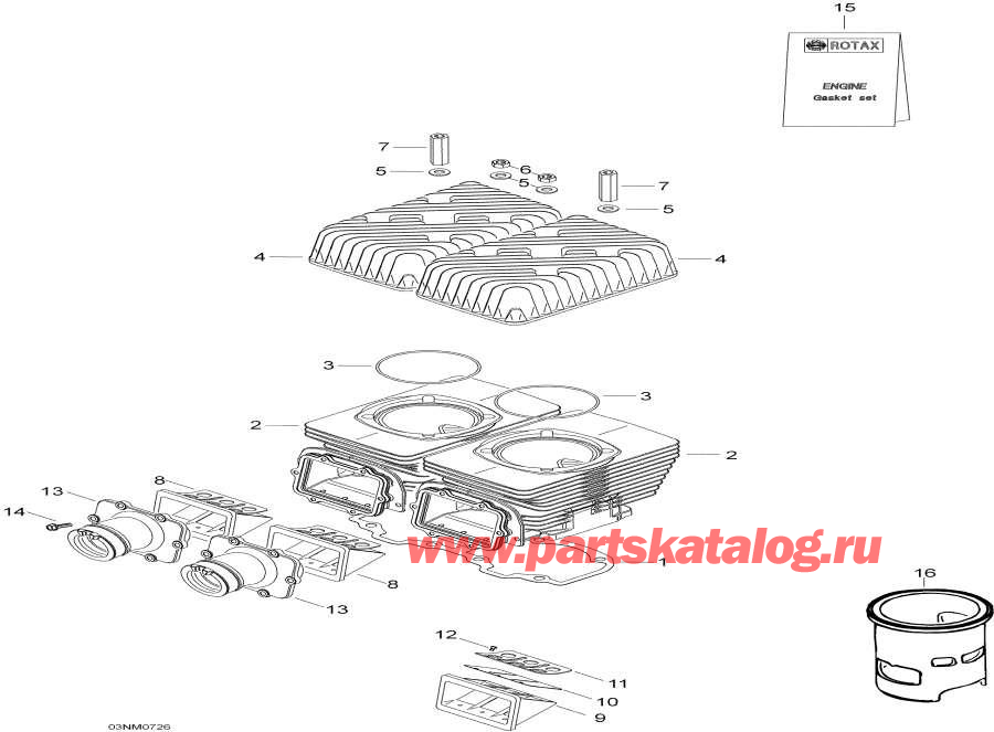 Snowmobiles Lynx  - Cylinder And Cylinder Head