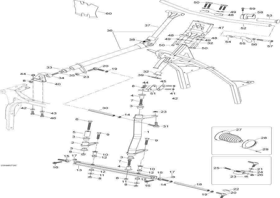 Snow mobile Lynx  - Steering System