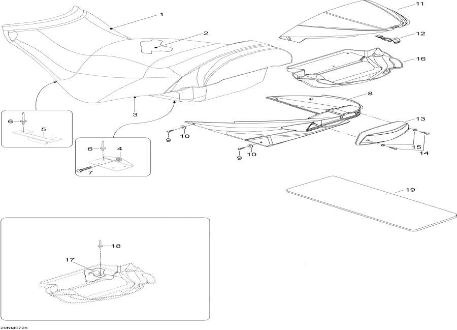 Snowmobile lynx  - Seat - 