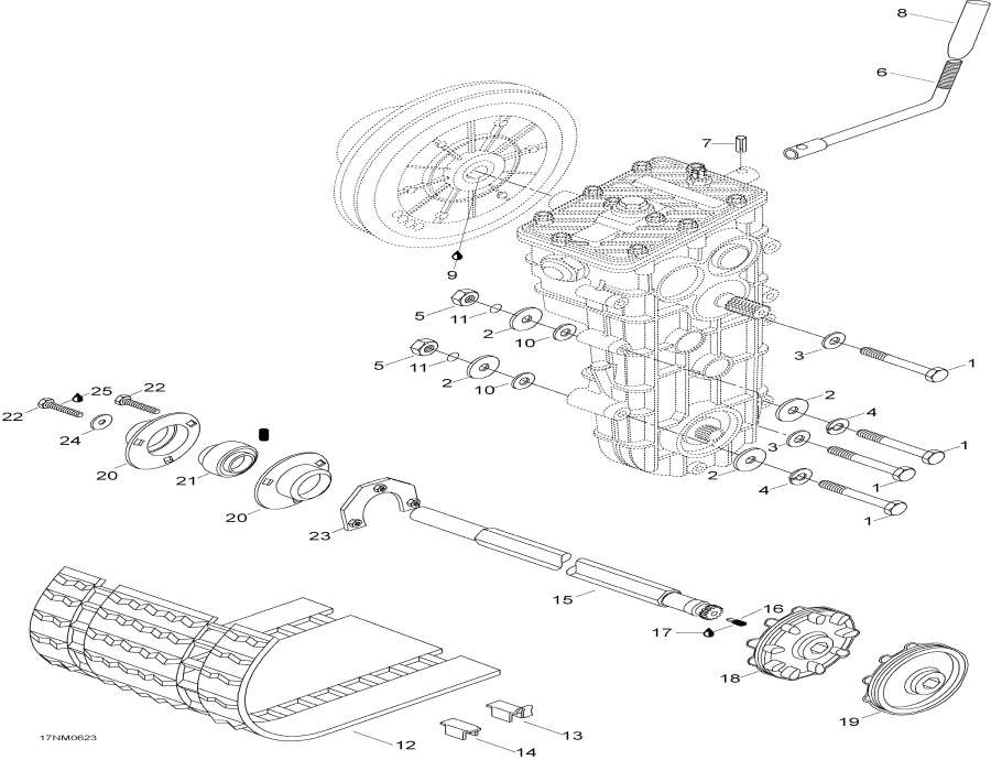 Snow mobile   - Drive Axle And Track - Drive Axle  Track