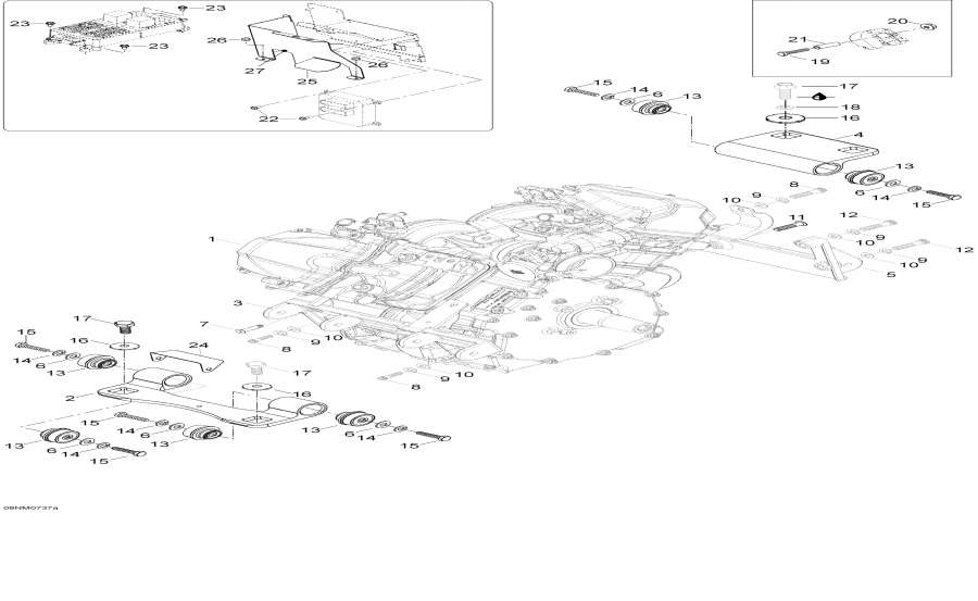 Snowmobile Lynx  - Engine And Engine Support -    Sport