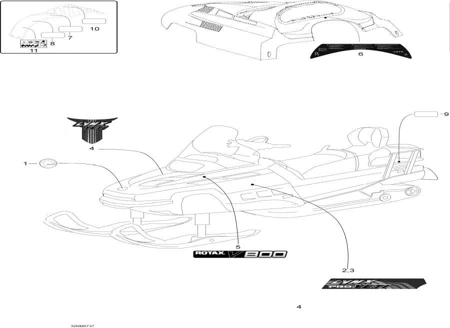 Snow mobile   -  / Decals