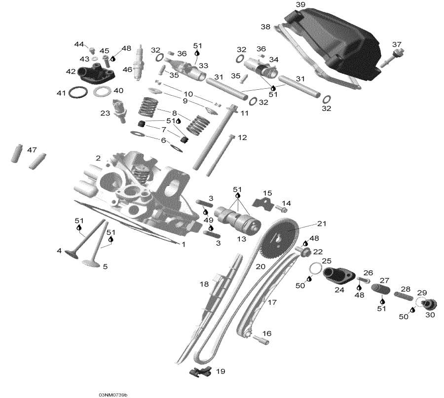 Snowmobile lynx  - Cylinder Head Rear
