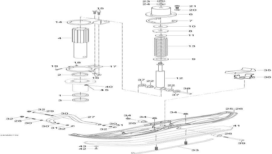 Snow mobile Lynx  - Front Suspension And Ski -    