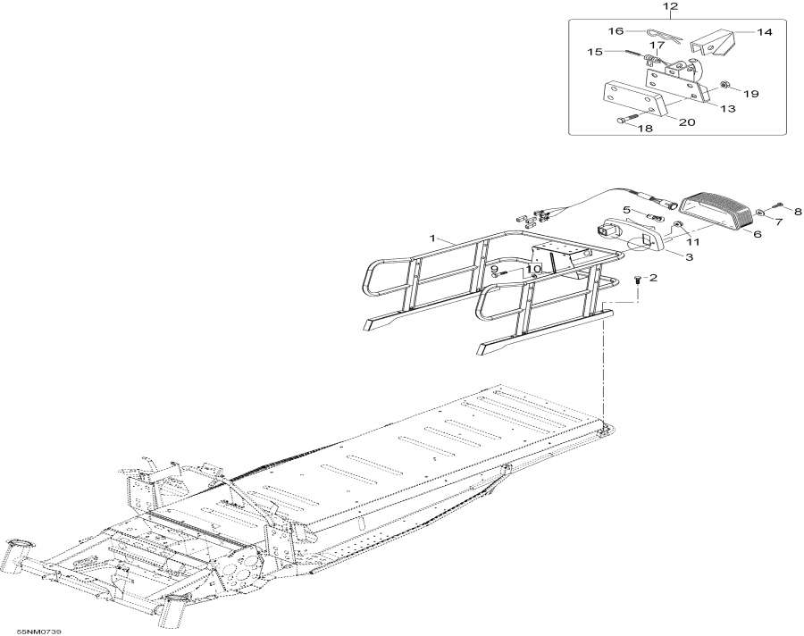 Snowmobiles lynx  - Rack