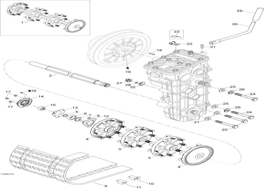 Snowmobile lynx  - Drive System - Drive System