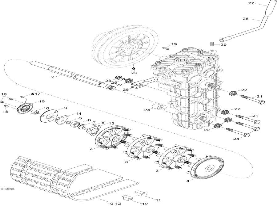  lynx  - Drive Axle And Track - Drive Axle  Track