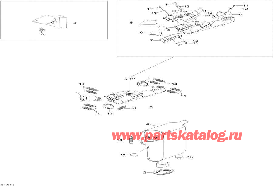 Snowmobiles Lynx  - Exhaust System -  