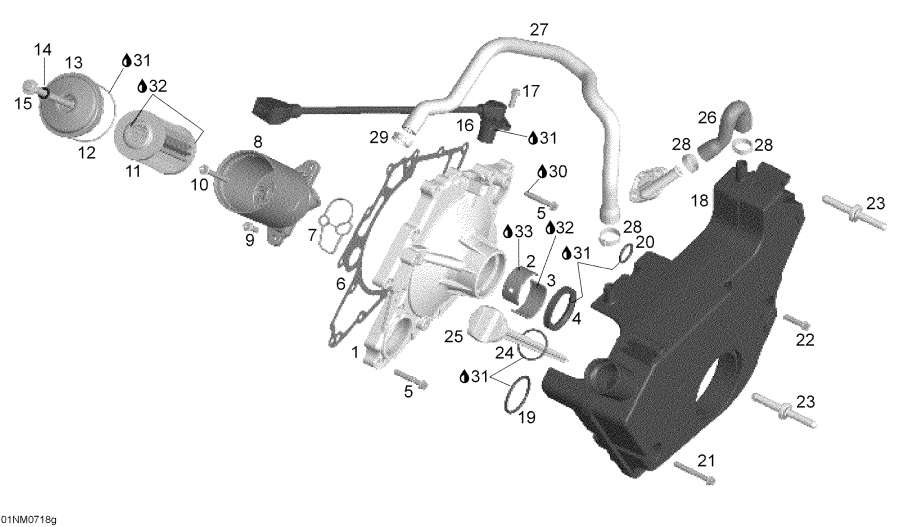 Snowmobiles lynx  - Oil System
