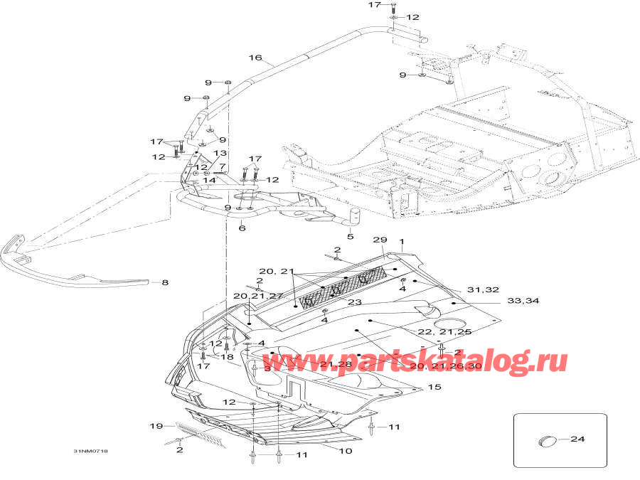 Snowmobile   - Bottom Pan -  