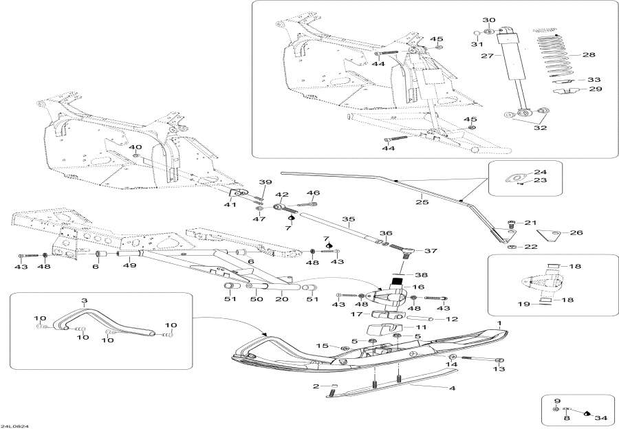 �������� lynx  - Front Suspension And Ski - �������� �������� � ����
