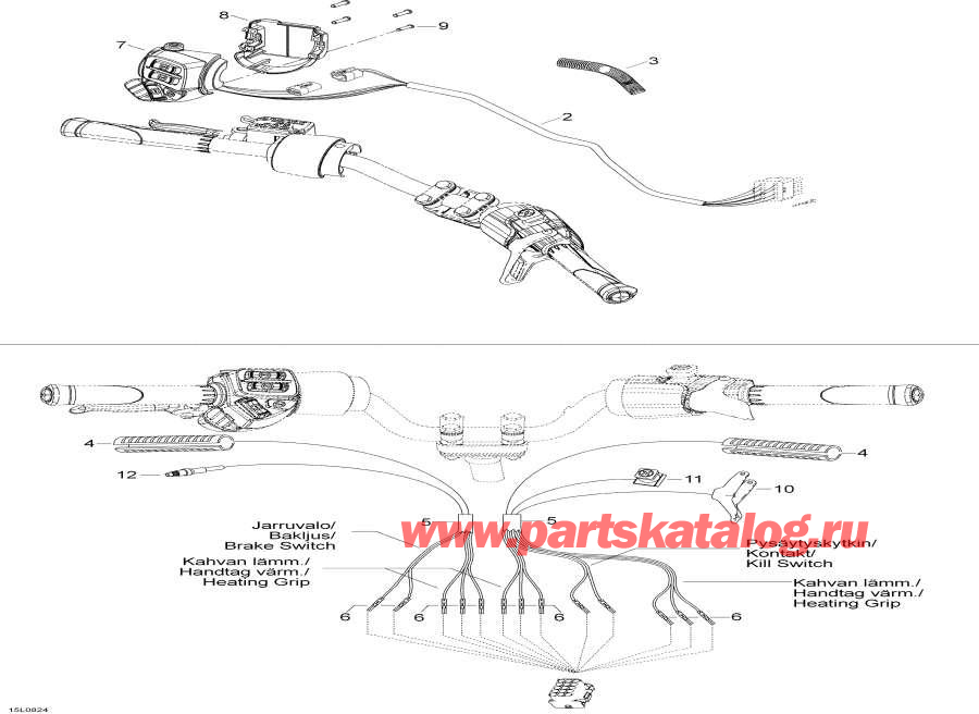 Snowmobile Lynx  - Steering Harness -    