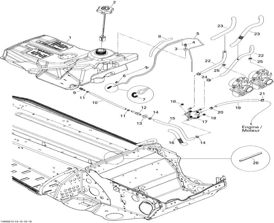 Snow mobile lynx  - Fuel System