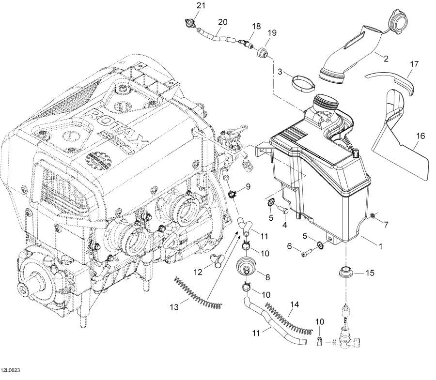 Snowmobile Lynx  - Oil Tank And Support - �������� ��� � S����port