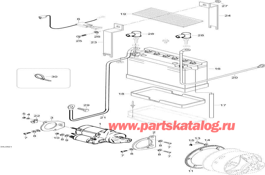 Snow mobile Lynx  - Battery And Starter - Battery  