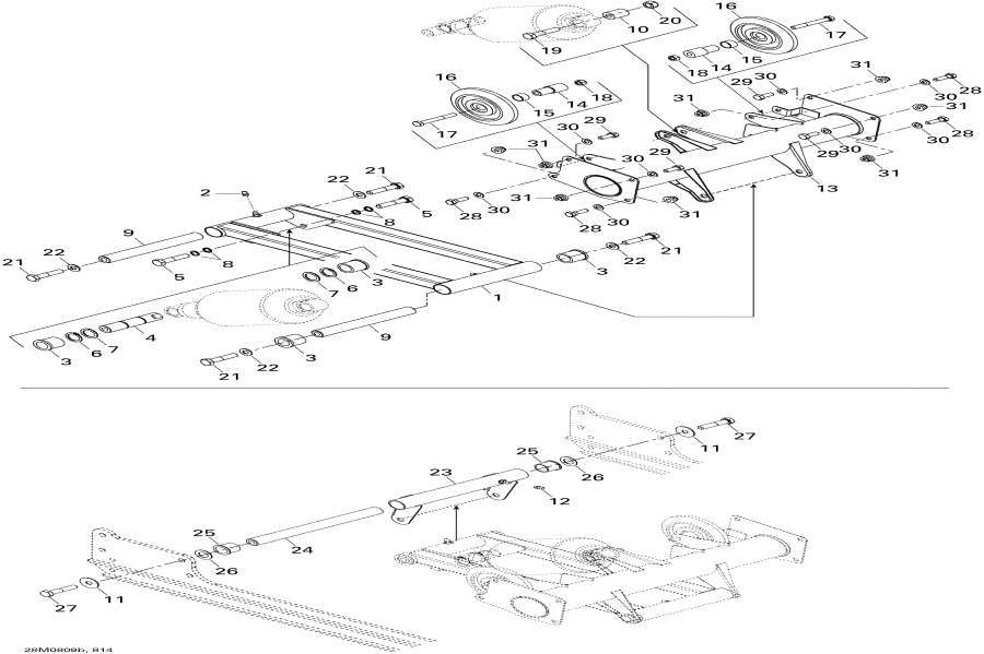 Snow mobile   - Rear  Ranger / Rear Arm Ranger