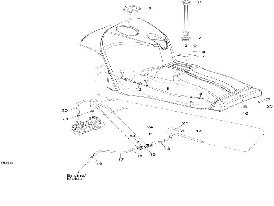 Snow mobile Lynx  - Fuel System