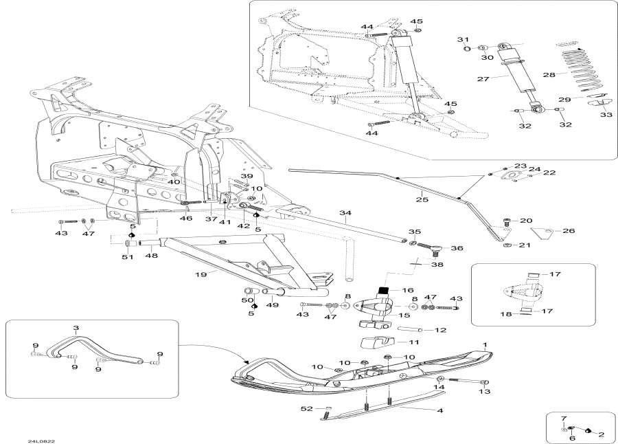 ��������� lynx  - �������� �������� � ���� - Front Suspension And Ski
