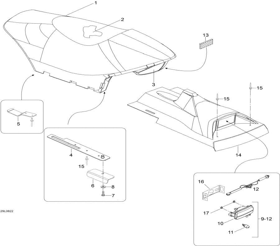Snow mobile Lynx  -  / Seat