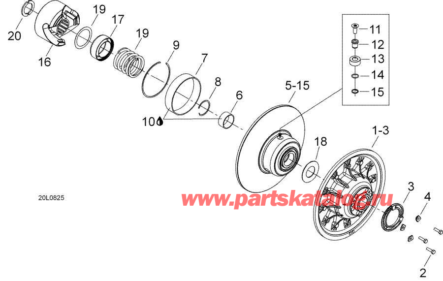 Snow mobile   - Driven Pulley