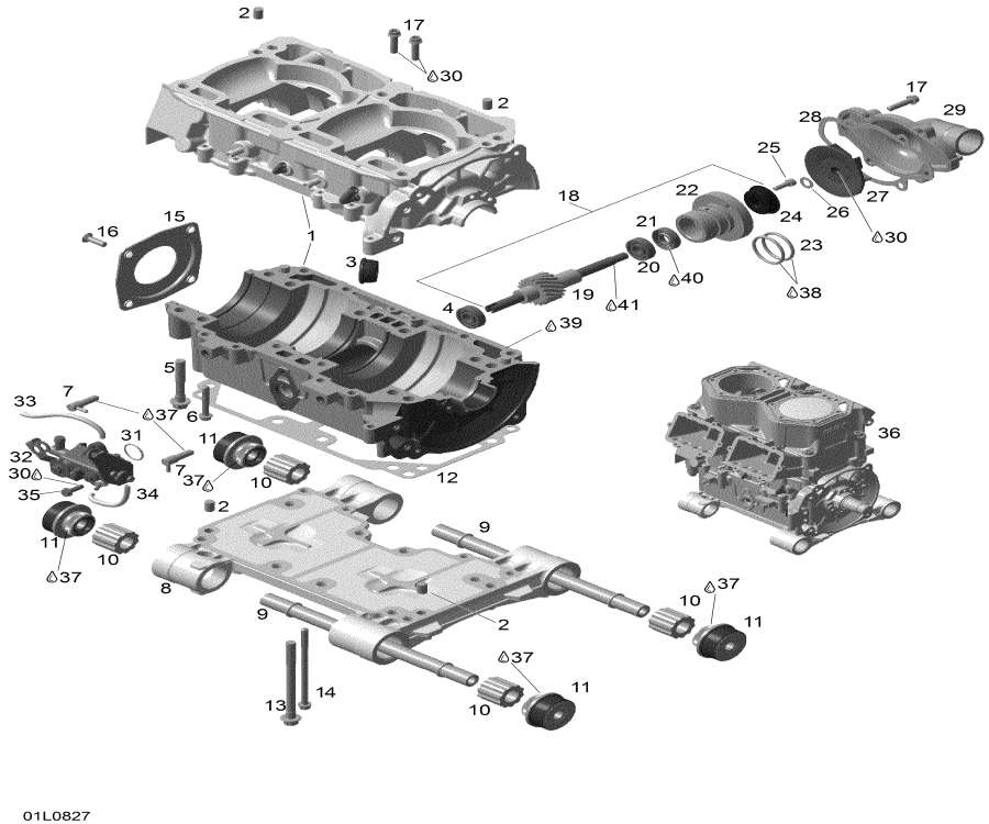 Snowmobile Lynx  - Crankcase