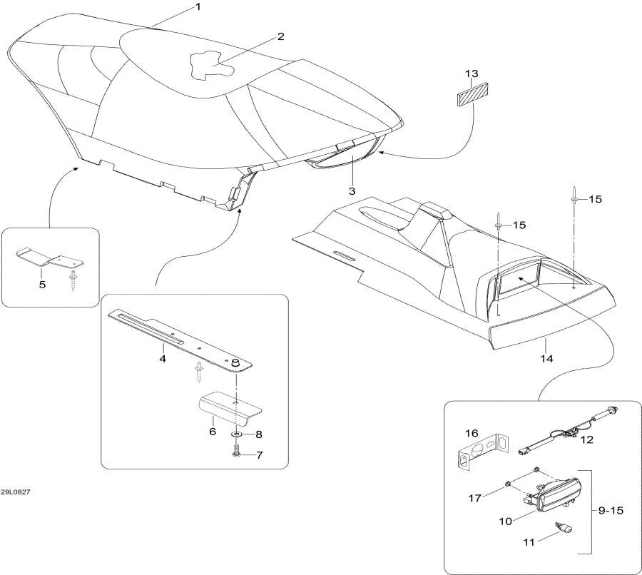 Snow mobile   -  / Seat