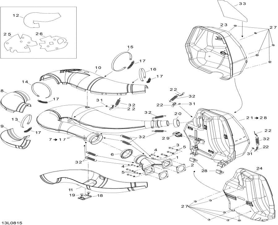 Snowmobiles   - Exhaust System -  