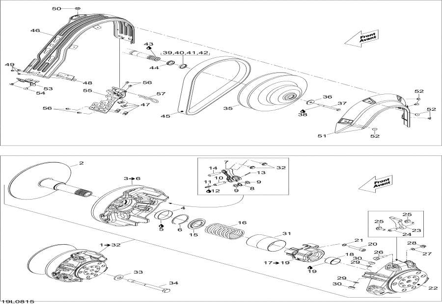 Snowmobile   - Pulley System -  System