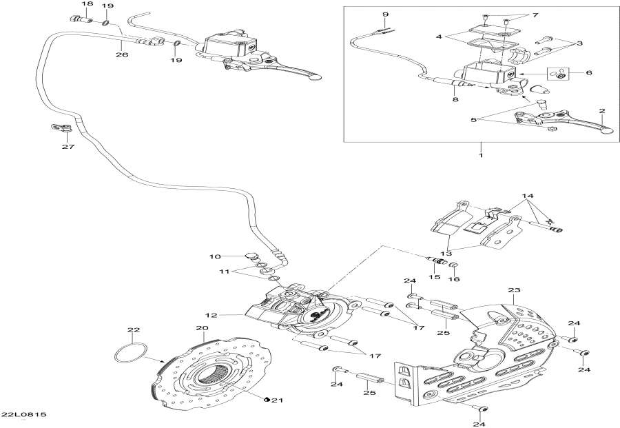 Snowmobiles lynx  - Hydraulic Brake