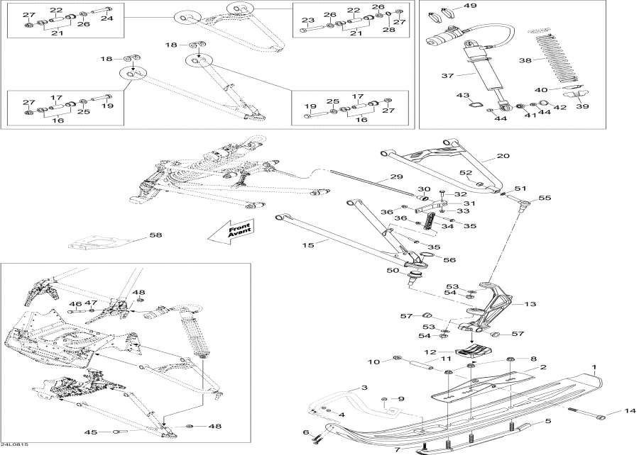 Snowmobile   - Front Suspension And Ski