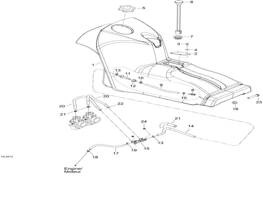 Snowmobiles lynx  - Fuel System