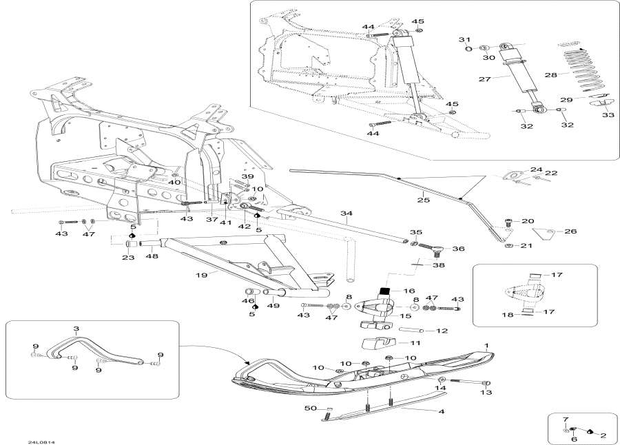 Snowmobiles lynx  - Front Suspension And Ski